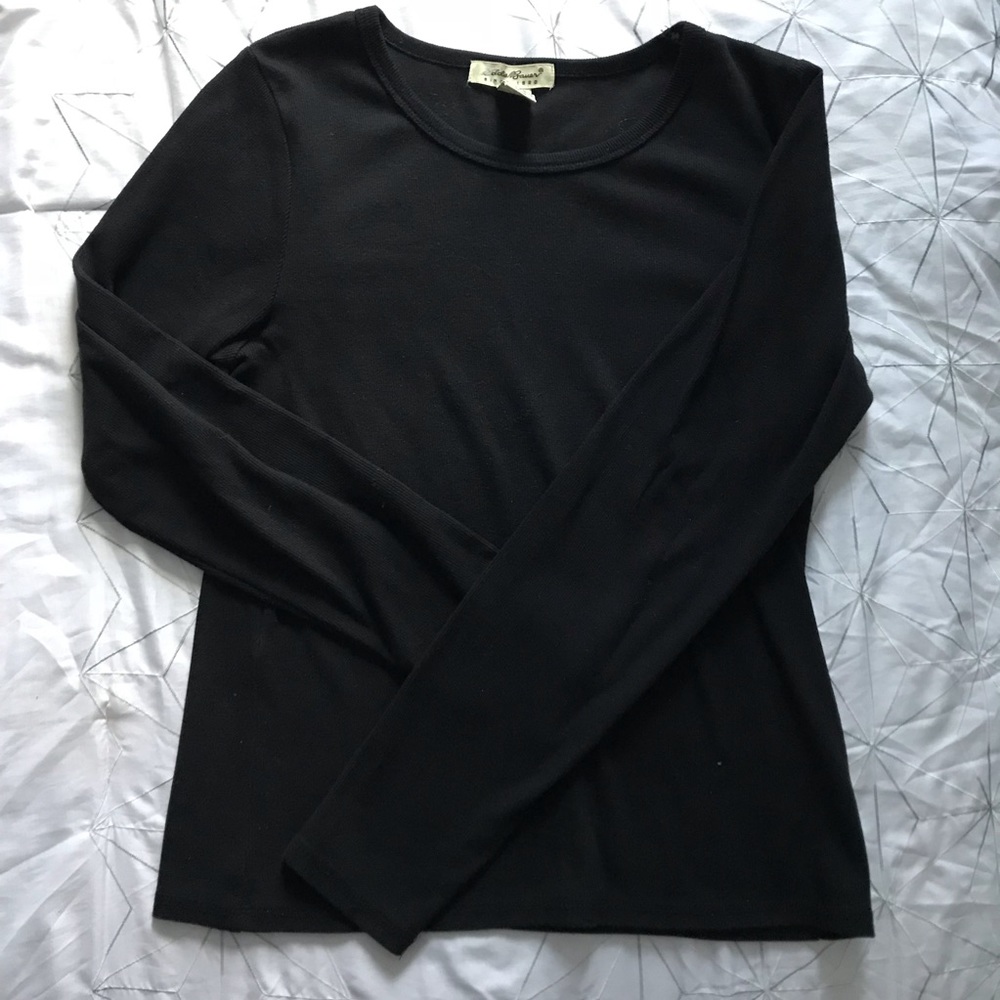 Black Eddie Bauer Thermal Long Sleeve Tee